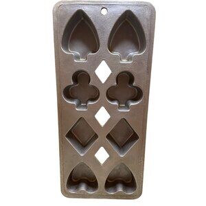 VTG WEAR EVER CAST ALUMINUM PLAYING CARDS SUITS JELLO/CAKE/ PAN MOLD